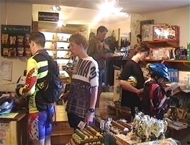 One of the thatched houses in Selworthy National Trust village doubles as a gift shop